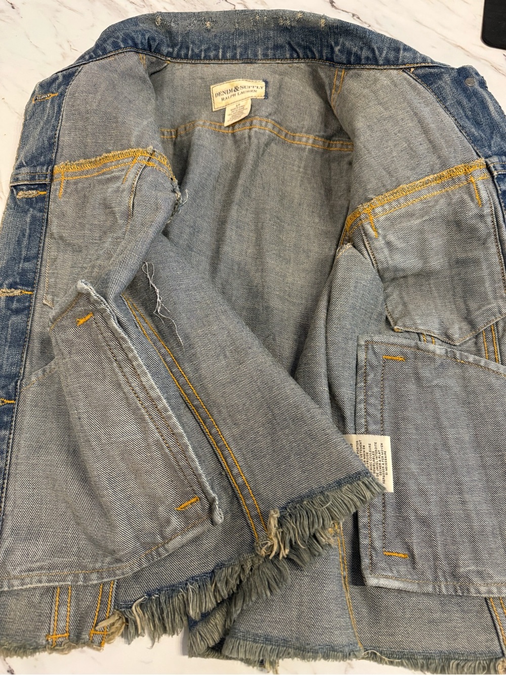 Denim & Supply Ralph Lauren Blue Denim Embroidered Jacket - Picture 8 of 10